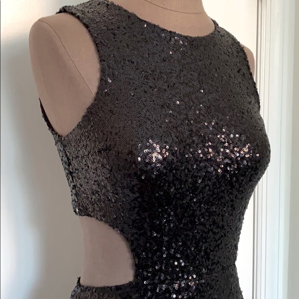Toni Sequin Cutout Party Dress